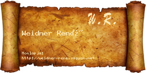 Weidner René névjegykártya